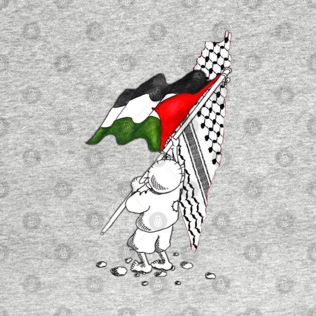 Palestine Free Palestine In Arabic Free Gaza Palestine Flag by Mitsue Kersting